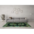 thumbnail image 3 of Ahgly Company Indoor Round Medallion Turquoise Blue French Area Rugs, 5' Round, 3 of 4