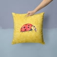 thumbnail image 2 of Carolines Treasures 8867PW1414 Lady Bug on Yellow   Canvas Fabric Decorative Pillow 14Hx14W multicolor, 2 of 4