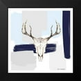 thumbnail image 2 of Seven Trees Design 12x12 Black Modern Framed Museum Art Print Titled - Colored Steer Head I, 2 of 5