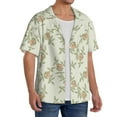 thumbnail image 4 of Daiia Rose Men's Linen Shirts Short Sleeve Casual Shirts Button Down Shirt for Men Beach Summer Wedding Shirt-4X-Large, 4 of 7