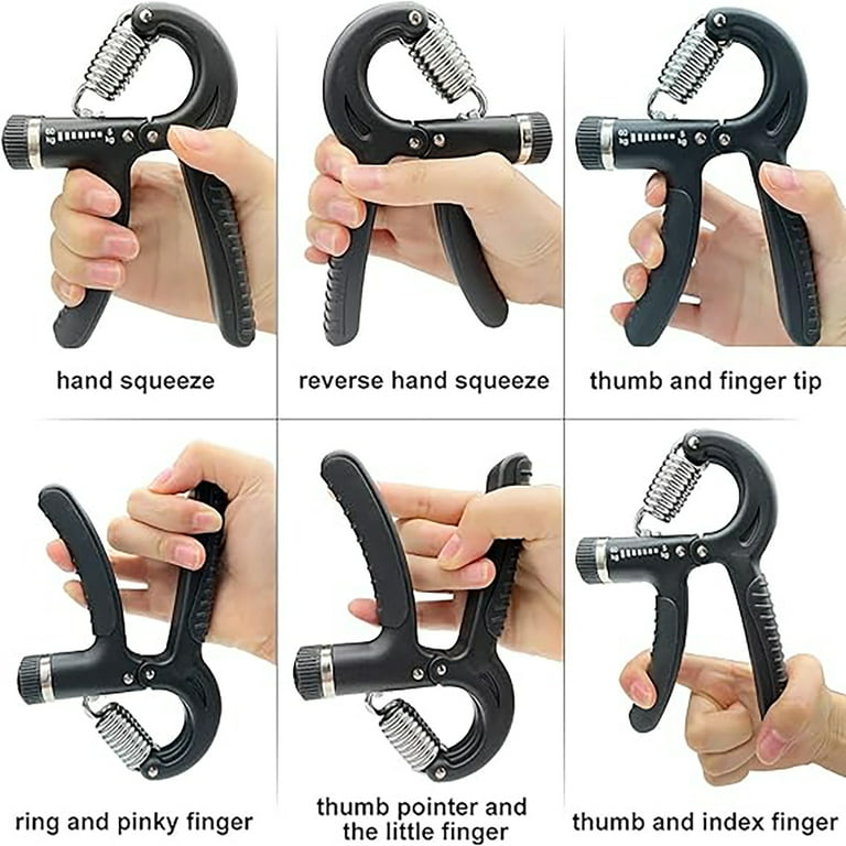 SHX Hand Grip Strengthener Kit Adjustable Resistance Finger Exerciser Stress Relief Ball Walmart