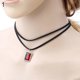 thumbnail image 5 of Collar de terciopelo negro Yashi de doble capa para El cuello 32 cm, 5 of 5