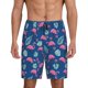 thumbnail image 1 of Balery Plants And Flamingos Pantalones cortos de pijama de punto de algodón para hombre con cinturilla y bolsillos-X-Large, 1 of 6