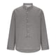 thumbnail image 5 of Blusas y camisas de manga larga con cuello redondo para hombre, blusa informal lisa con botones y manga larga con cuello redondo, blusa para hombre, 5 of 6