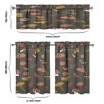 thumbnail image 6 of Mushroom (41) Kitchen Curtain Valance 3 Piece Home Curtains and Valance Set Curtain Sink Window Decor Window Treatment Tier 27.5x36 Length, 6 of 6