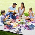 thumbnail image 5 of Watercolor Flowers Bouquet Picnic Blankets Extra Large 78"x78" Beach Blanket Waterproof Sandproof Outdoor Mat for Camping Travel Park, 5 of 6