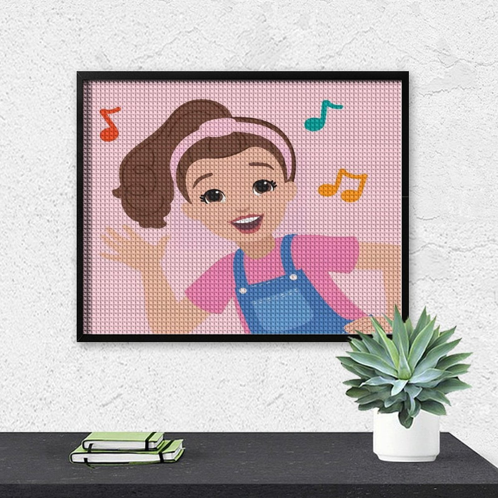 Ms. Rachel Diamond Painting Horizontal (Square Diamond) (Canvas), A Craft For Beginners, Suitable As A Gift Or Home Wall Decoration 16"x20"