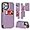 7 Card Slots-Purple, variant on for iPhone 12 Pro/iPhone 12 Wallet Case with RFID Blocking Card Holder,7 Card Slots Heavy Duty Bumper Armort PU Leather Magnetic Buttons Kickstand Case for iPhone 12 Pro 6.1",Macaron Purple