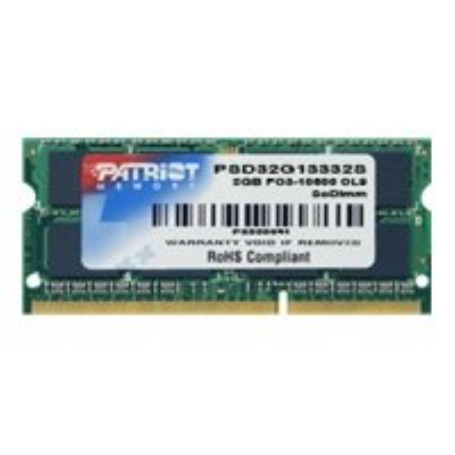 Patriot Signature 2 Gb Pc3 Ddr3 1333mhz Notebook Memory Psd32gs Walmart Com Walmart Com