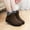 Brown, variant on LSLJS Large Size Insulation Outdoor Women Snow Boots Round Toe Shoes Slip On Casual Zipper Boots, Women's Flats Ankle Boots