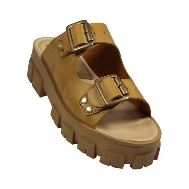 SANDALIA DE PLATAFORMA PISO LEON MUJER CAMEL SINTETICO 024 LEON 024p
