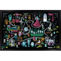 Disney Haunted Mansion - Map Wall Poster, 22.375" x 34", Framed