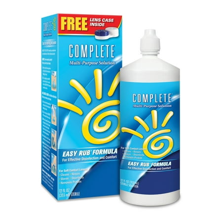 Complete Multi-Purpose Solution Easy Rub formula For Soft Contact Lenses, 12.0 FL (Best Soft Contact Solution)