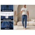 thumbnail image 4 of MoFiz Men's Plaid Print Woven Pajama Pants Cotton Loungewear Sleep Bottoms 3PACK, 4 of 10