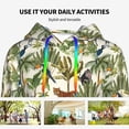 thumbnail image 4 of Wukai Jungle Animals Print Womens Hoodies Fleece Sweatshirts Long Sleeve Sweaters Pullover Fall Outfits Winter Clothes-Small, 4 of 7