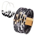 thumbnail image 2 of Minnieouse Pulseras Pendientes Estampado de leopardo Colgante atractiva Estilo vintage Buena artesanía Joyería de moda para mujeres niñas Ropa, zapatos y accesorios Miscelánea negro Minnieouse AP010171-02, 2 of 6