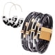 thumbnail image 2 of Pulseras Pendientes Jumpingount Estampado de Leopardo Colgante Atractiva Estilo Vintage Joyería de Moda para Mujeres Niñas Negro, 2 of 6