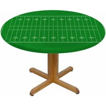 Grass Textured Round Tablecloth American Football Field Waterproof Oil-Proof Table Cover Table Cloth For Indoor Dining, Outdoor Picnic Parties, Camping ,Fits For Table 40-44" Inches