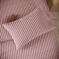 thumbnail image 3 of Beautiful Striped 4-Piece 100% Cotton Percale Rosé Pink Sheet Set, King by Drew Barrymore, 3 of 7