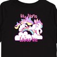 thumbnail image 4 of Inktastic My Nana Loves Me Unicorn Girls Long Sleeve Toddler T-Shirt, 4 of 5
