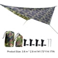 thumbnail image 4 of Canopy Impermeable Tarpaulin Tarpaulin Rhombus Ultralight Garden Camping Portátil Portable Protector PROTECTOR PROTECTOR DE CAMIONES DE VIAJE Advancent OD003596-02B, 4 of 4