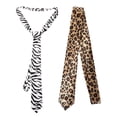 thumbnail image 3 of SHISUYAN 2PCS Zebra Leopard Pattern Necktie Premium Party Necktie Comfortable Necktie, 3 of 8