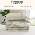 thumbnail image 2 of U by Bedsure Beige Comforter Set Full, 3 Pieces Prewashed Bed Comforter for All Seasons, 1 Lightweight Comforter and 2 Pillowcases, 2 of 6