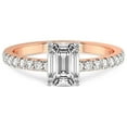 thumbnail image 4 of IGI Certified 2 Carat Emerald Shape Lab Grown Diamond Engagement Ring | 14K Rose Gold |Nomi Classic Eternity Lab Diamond Ring | FG-VS1-VS2 Quality Friendly Diamonds, 4 of 6