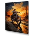 thumbnail image 2 of Designart "Adventure On The Yellow Dirt Bike I" Motorcycle Wall Art Living Room, 2 of 7