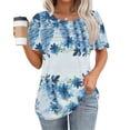 thumbnail image 2 of Women Short Sleeve Tops Dressy Big Workout Tshirts Shirts Adults Summer Clothes Outfits Women Over 50, 2 of 6