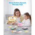 thumbnail image 4 of Tarjetas flash bilingües rosadas en español e inglés, juguetes de terapia del habla de bolsillo con 512 palabras, juguetes de aprendizaje de idiomas Montessori, juguetes para autismo, juguetes de cump, 4 of 5
