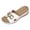 White, variant on Dakaela Low Wedges Sandals for Women Comfortable Summer Slip on Slides with Arch Support Open Toe Beach Walking Slippers Shoes Size 6-10 Black
