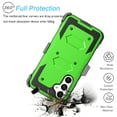 thumbnail image 4 of Galaxy S24 / S24 Plus Case, Samsung Galaxy S24 Plus Holster Clip, Tekcoo [Tshell] Shock Absorbing [Green] Secure Swivel Locking Belt Defender Heavy Full Body Kickstand Carrying Tank Armor Cases Cover, 4 of 7