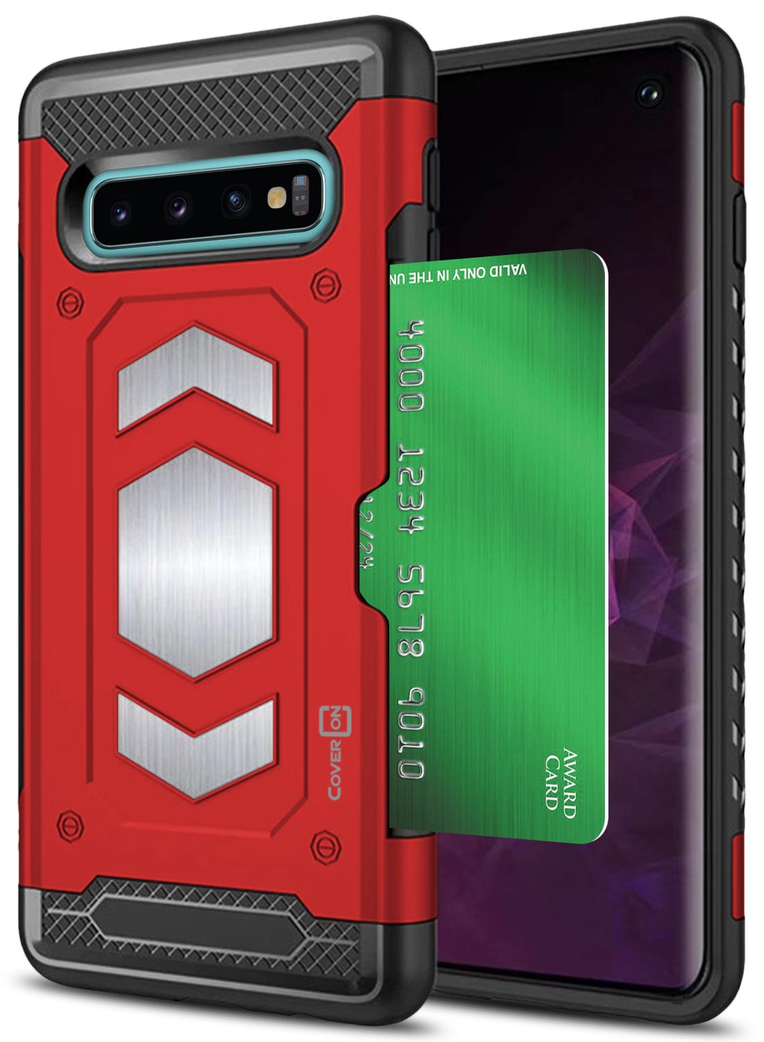 CoverON Samsung Galaxy S10 Phone Case with Card Holder Slot and