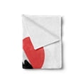 thumbnail image 2 of Mountain Soft Flannel Fleece Blanket, Simplistic Illustration of Japan Mountain Print on a Plain Background, Cozy Plush for Indoor and Outdoor Use, 50" x 70", Charcoal Grey Vermilion, by Ambesonne, 2 of 5