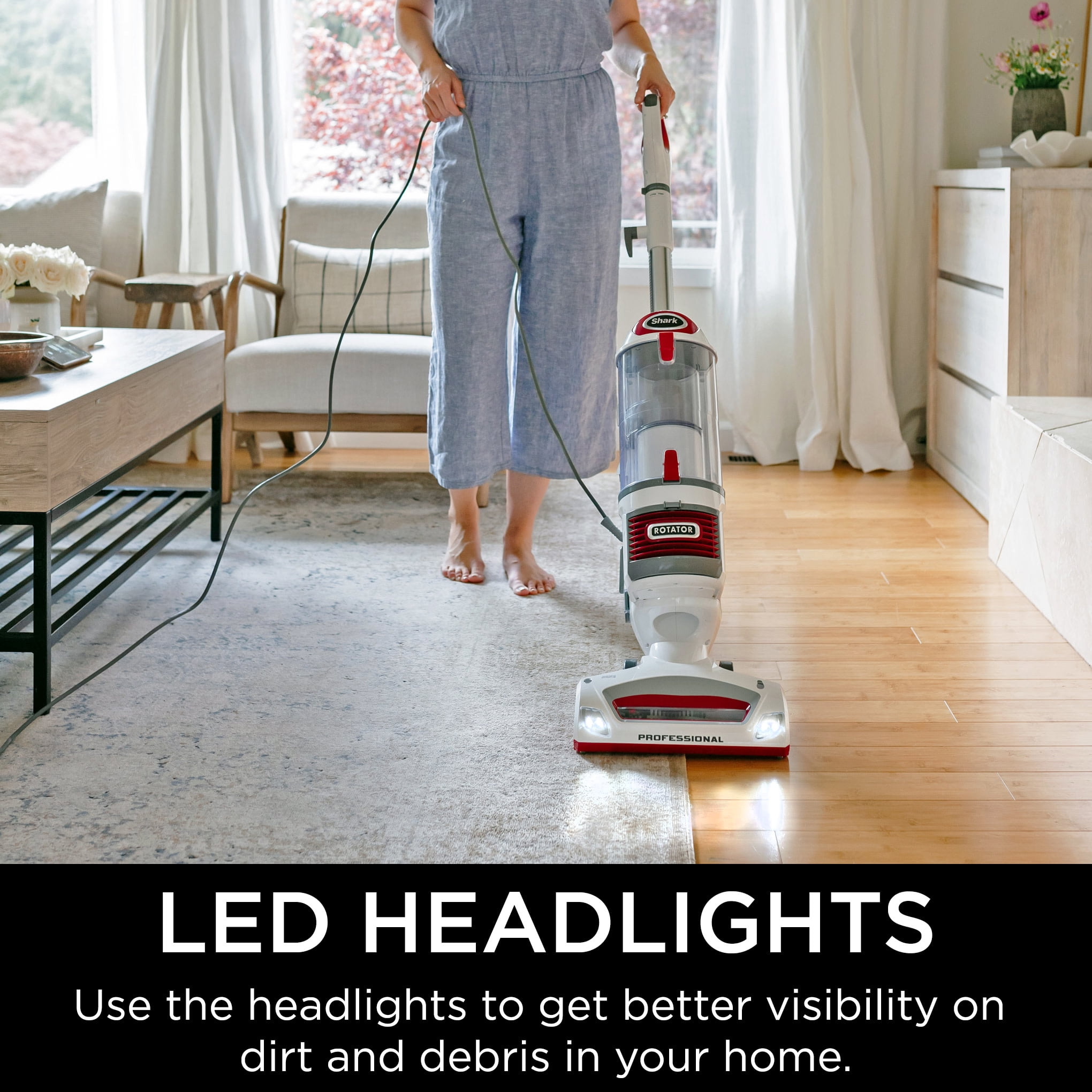 Shark Rotator Professional Lift-Away Upright Vacuum, Pet Friendly, HEPA Filter, Swivel Steering, NV501 White/Red
