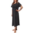 thumbnail image 3 of Loritta Nightgowns for Women Sleepwear Short Sleeve Sleepshirt Casual MooMoo Nightdress S-2XL, 3 of 5