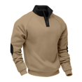 thumbnail image 2 of Yiaimeir Men's Quarter Zip Pullover Sweatshirt Long Sleeve Athletic Fleece Top Comfortable Casual Sportswear for Outdoor Indoor Activities, 2 of 6