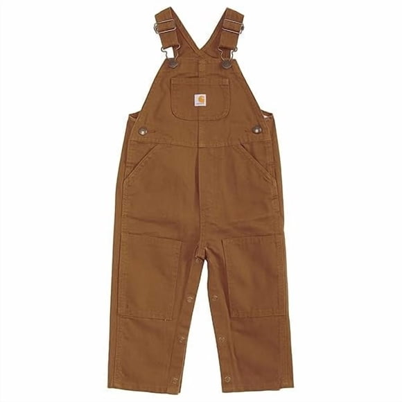 Carhartt Babero para niños pequeños, color marrón 3T