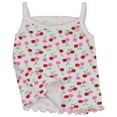 thumbnail image 2 of ToBeInStyle Girls' Pack of 4 Ultra-Soft Cotton Spaghetti Strap Cami Tops w/ Ruffle Hem - Fruit - 6 Years Old, 2 of 3