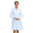 thumbnail image 3 of Versatile Lab Coat by Court for and Clinical Duty Long Sleeve Notched Collar Design with Practical Slant Pockets and Classic, 3 of 3