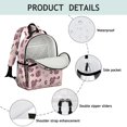 thumbnail image 4 of Pink and Black Leopard Print Cute School Backpack Bag for School with Padded Back and Adjustable Shoulder Straps 15.25"x11.5"x5.25", 4 of 5