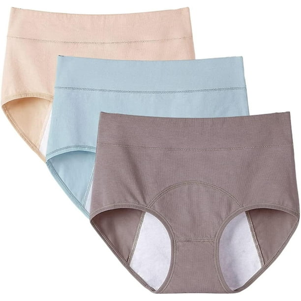 3pcs Period Pants Heavy Flow Womens Leakproof Panties Cotton