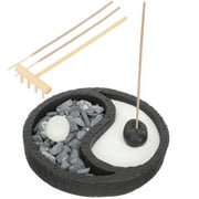 Tai Chi Zen Sand Table Home Forniture Decor Garden Meditation Office Desk Accessories Chinese Style Desktop Resin Child