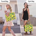thumbnail image 6 of Large Capacity Tote Bag,Green Lime Slices Yellow Pattern Handbag Fashion Luxury Tote Bag,15.7"x13"x 5.1" Inches,Laptop Compatible, 6 of 6