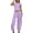 Purple, variant on Nrmvnmi Summer Saving 2024 omen's 2 Piece Outfits Sweatsuit Casual Sleeveless Pullover Tops and Drawstring Wide Leg Pants Lounge Sets For Women Gifts