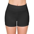 thumbnail image 2 of ALWAYS Women's 3" Soft Yoga Shorts with Side Pockets Black M, 2 of 7