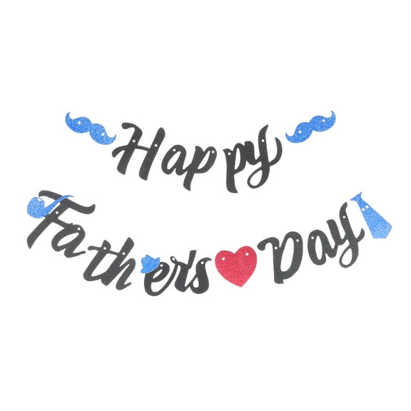 TABLZONE Black Bunting Banner for Father's Day Party Decoration, Easy to Use, 1 Set, Perfect for Celebrations and Events