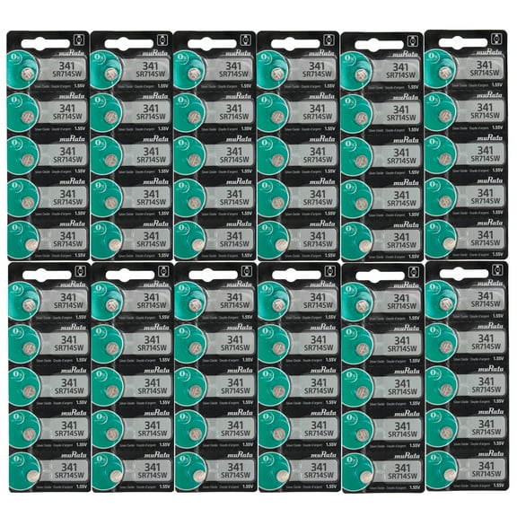 Murata SR714SW 341 1.55V Silver Oxide Watch Battery - 60 Pieces