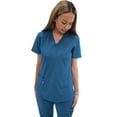 thumbnail image 2 of Fubu Women's 5-Pocket V-Neck Scrub Top Medical Nursing Uniform, 2 of 6